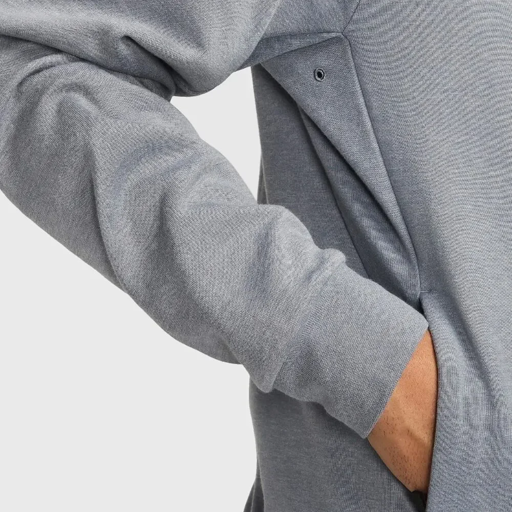 Nike Dri-FIT Training Hoodie FZ0969-010 Gray Medium NWT Tonal Swoosh Athleisure